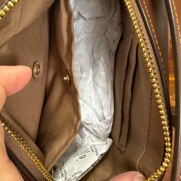 Coach Mini Jamie Signature Crossbody Bag Brown Tan NWT - Picture 4 of 8